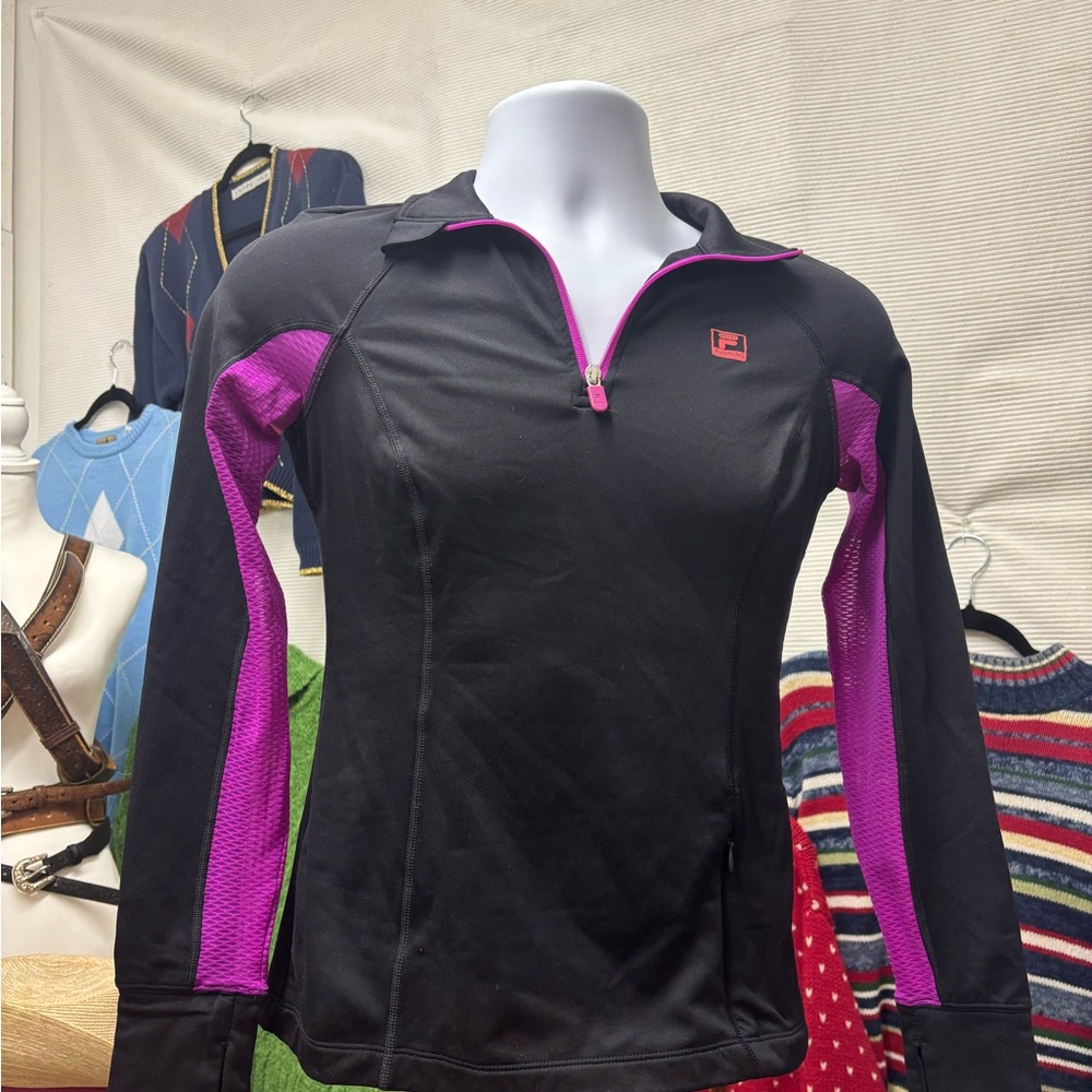 Fila Women's Black and Purple Sweatshirt